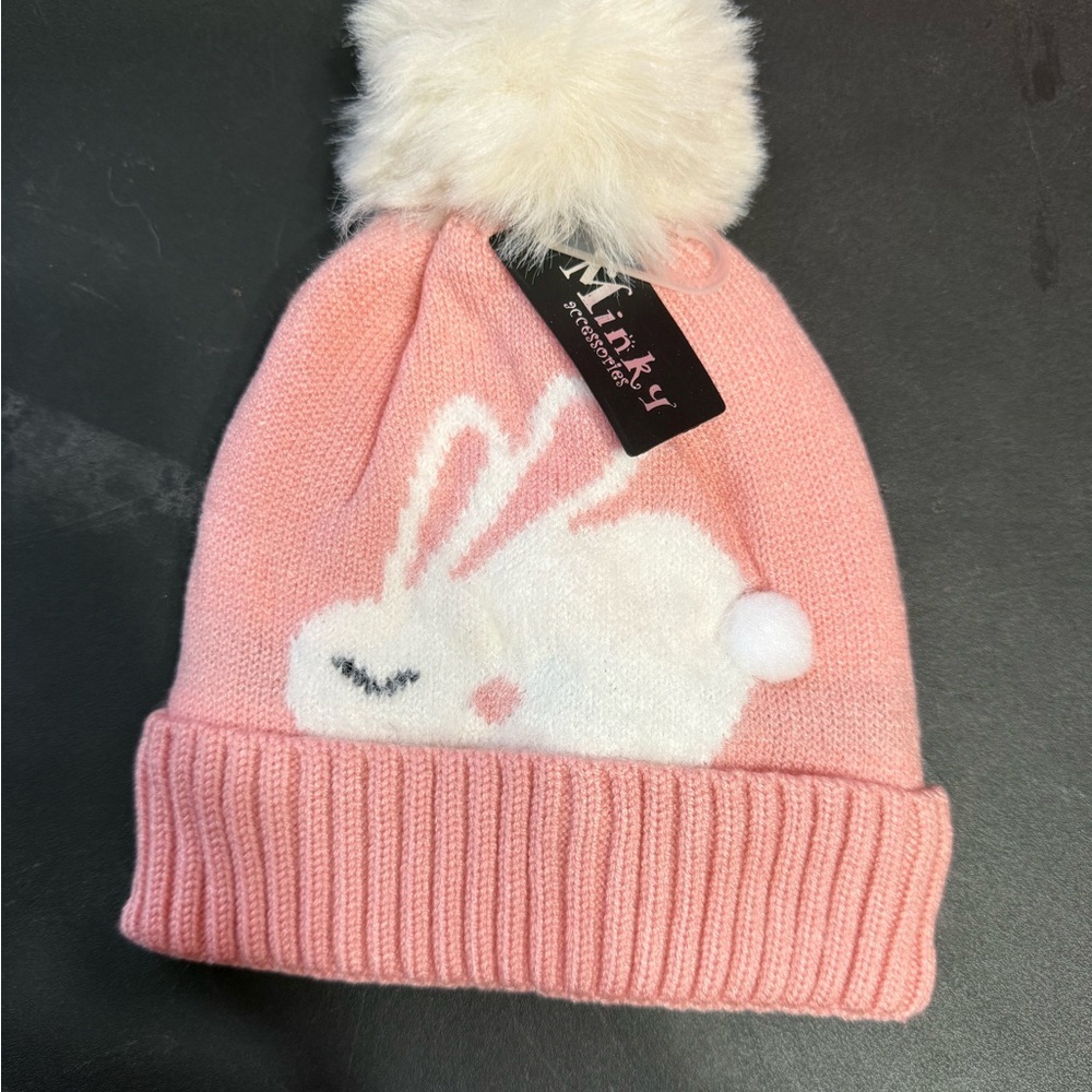 Girl's Hat for Ages 0 to 2 Years Color Pink New with Tags